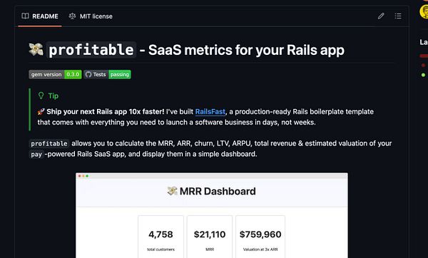 Screenshot of the RubyGems.org page showing the 'rails' gem details and statistics.