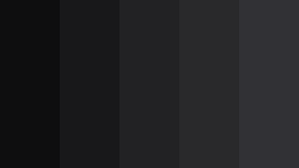 A series of dark color swatches arranged vertically.