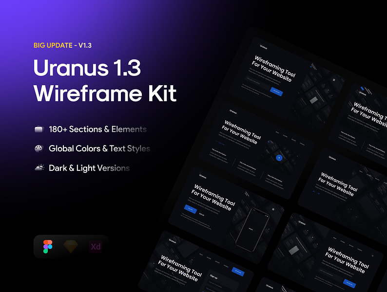 Uranus v1.3 - Wireframe Kit