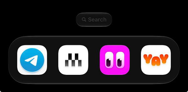 Logo design concept for the MarcBot app featuring stylized letters 'M' and 'A' in varying shades of blue.