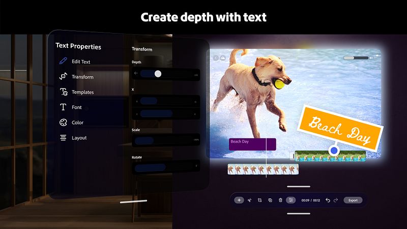 Screenshot of Adobe Premiere AI Video Editor