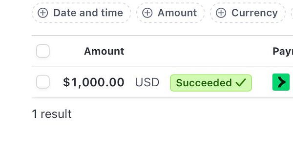 A successful transaction for a sponsorship sale is displayed.