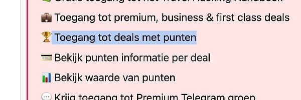 The image displays a task list related to premium benefits and award deals.