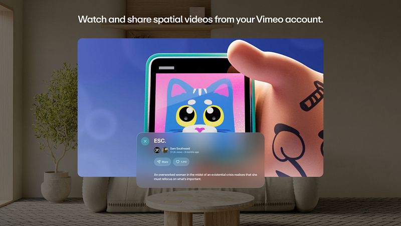 Screenshot of Vimeo
