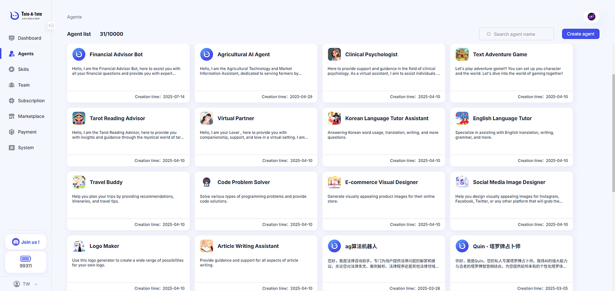 Tate-A-Tate: No-Code AI Agent Builder - Build, Deploy & | BetaList