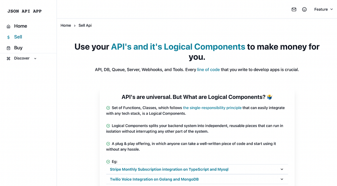 JSON API APP