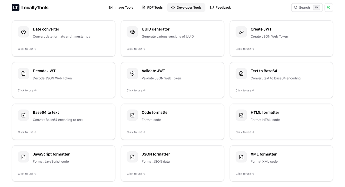LocallyTools: A free privacy tools for Images, PDFs & Devs. | BetaList