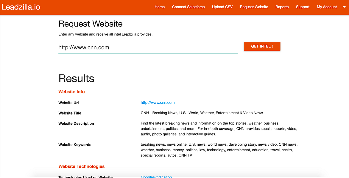 Leadzilla.io Lead generation through technology profiling BetaList