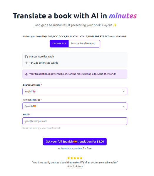 Translate a Book with AI