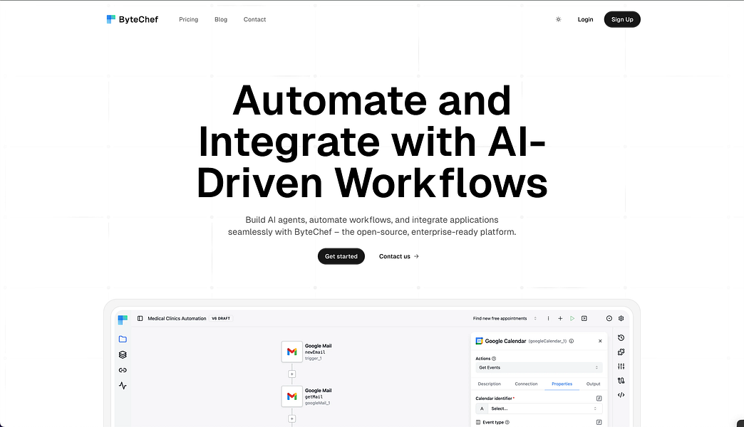 ByteChef – Build workflows and AI agents with no vendor lock-in visual 2