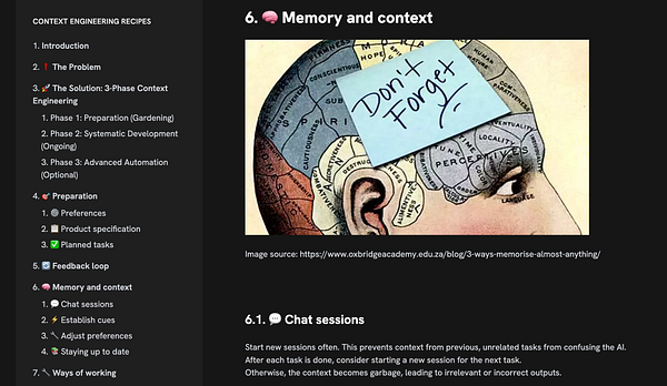 The image features a brain illustration with labeled areas and a sticky note that says 'Don't Forget'.