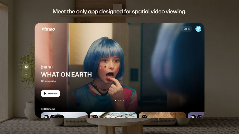 Screenshot of Vimeo