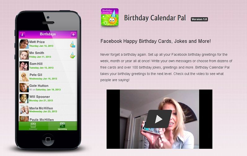 Birthday Calendar Pal