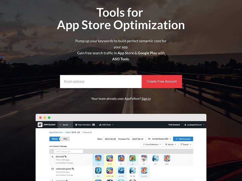ASO Tools by Appfollow