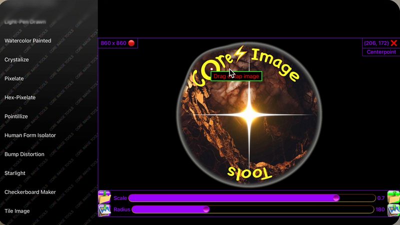 Screenshot of Core Image Tools