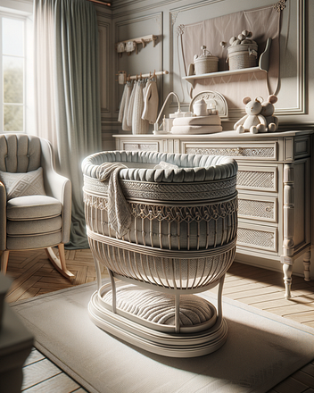 Bassinet in interior design