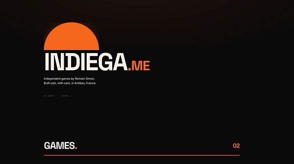 Screenshot of a website design layout for a game, showcasing various sections with sample text and design elements.