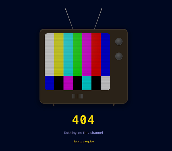Humorous 404 error webpage with a desert background and a robot holding a sign reading 'page lost'.