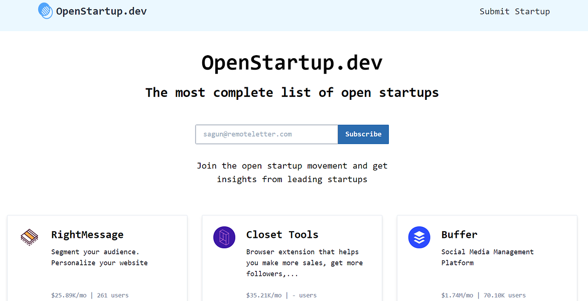 OpenStartup.dev