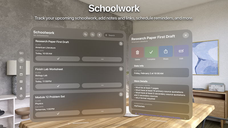 Screenshot of School Assistant – Planner