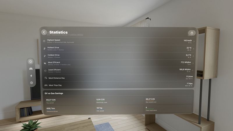 Screenshot of HedgieMate: For your Tesla