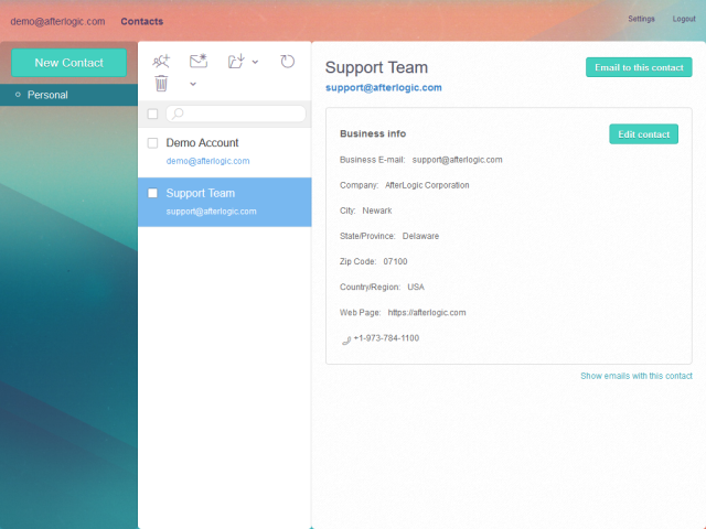 AfterLogic WebMail Lite 8 Beta