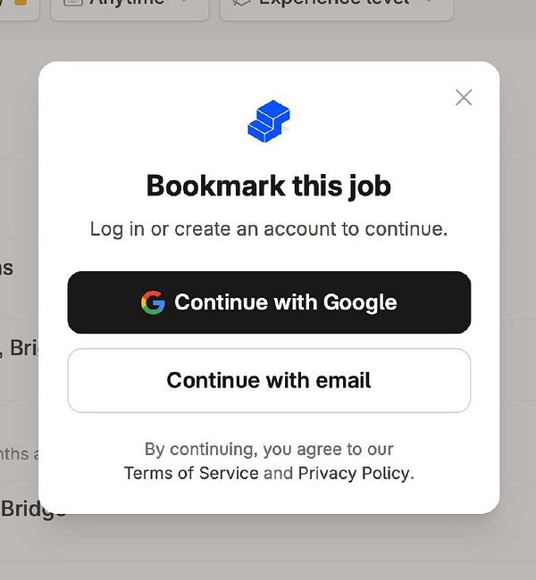 Screenshot of a signup modal for an account creation form with input fields, buttons, and instructions.