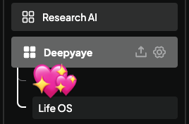 The image displays a task management interface featuring a project titled 'Deepyaye' under a broader category called 'Research AI'.