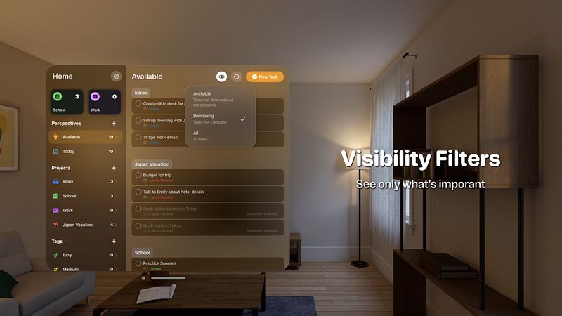 Screenshot of Perspectives: To-Do List