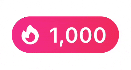 A vibrant graphic displaying the number 1,000 with a flame icon.