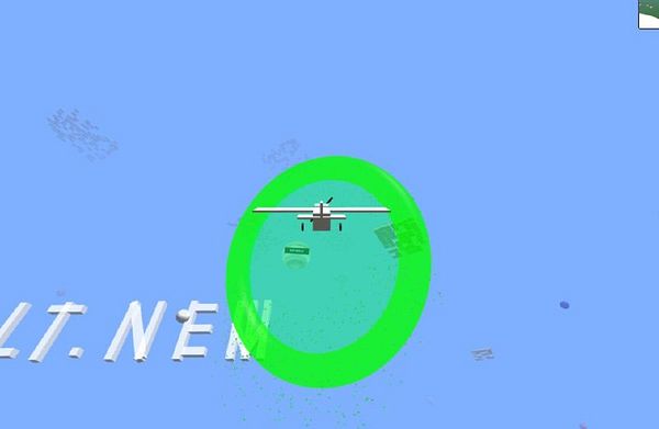 A vibrant digital landscape illustration featuring a futuristic city with neon lights and flying cars under a night sky with a large moon.