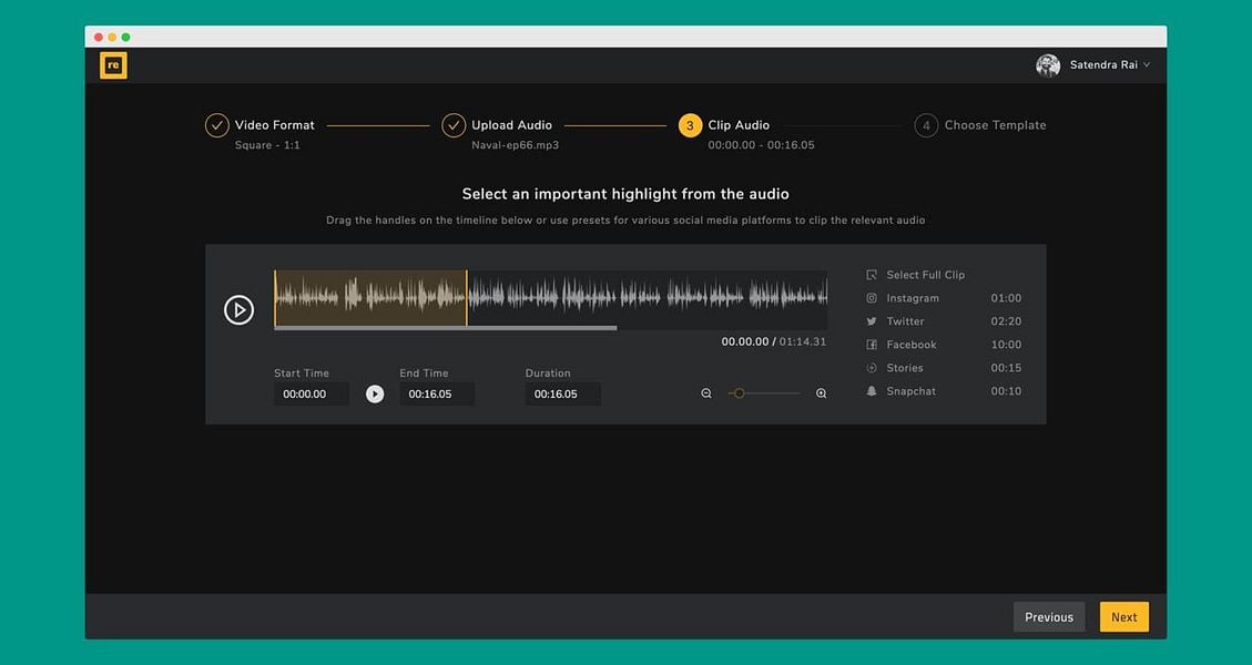 Audiogram Maker by Recast Studio