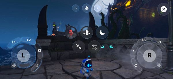 A gaming interface featuring a character in a vibrant, fantastical environment.