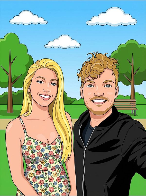 Vector style computer illustration of a soda can with a straw and a lollipop on a teal background.