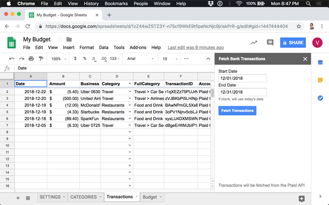 BudgetSheet