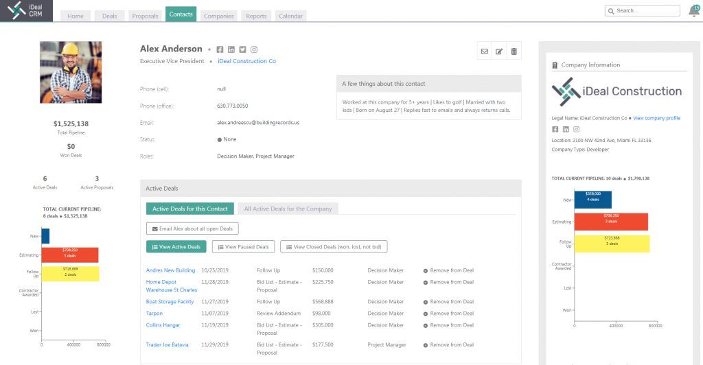 iDeal CRM for Contractors