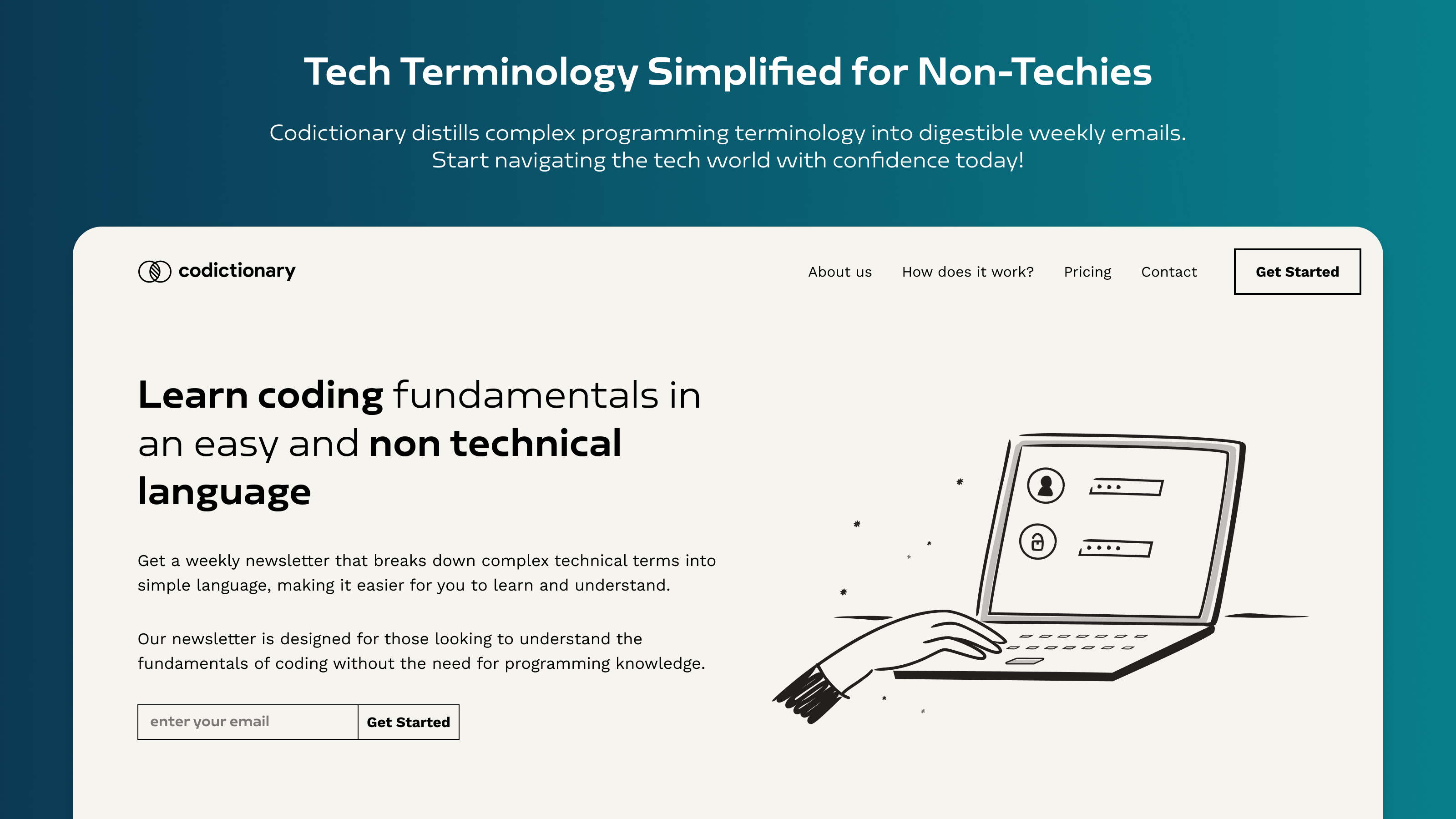 Codictionary: A newsletter that explains complex technical | BetaList