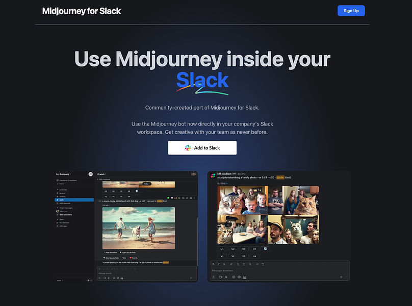Midjourney for Slack