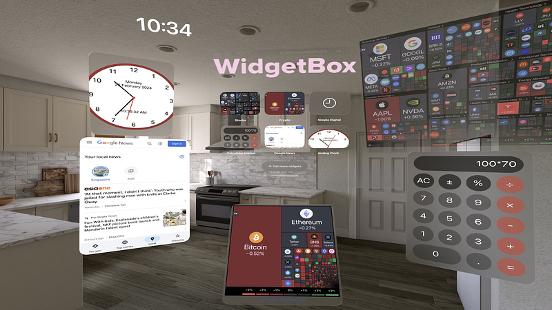 Screenshot of Widget Box - Vision Widgets