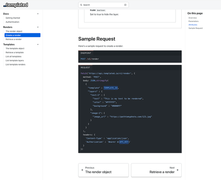 Templated