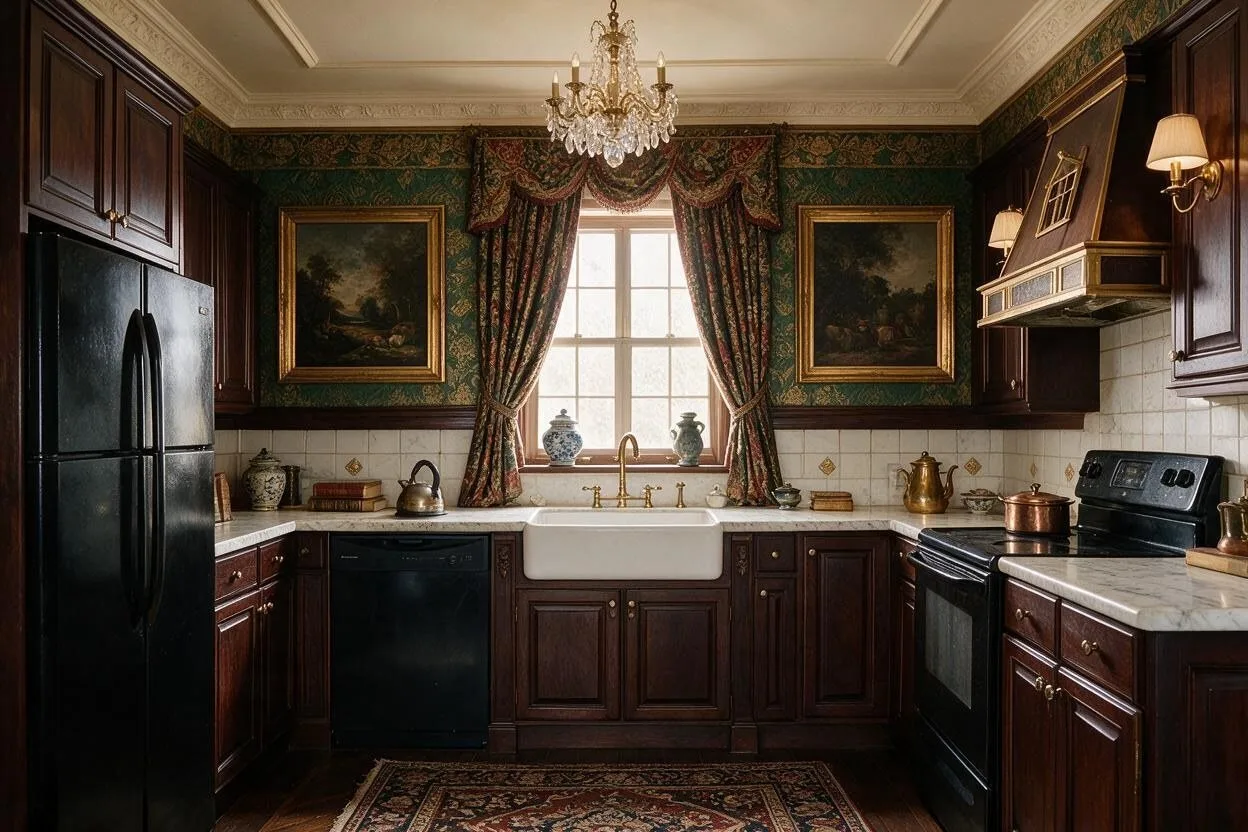 The same kitchen in the Traditional style