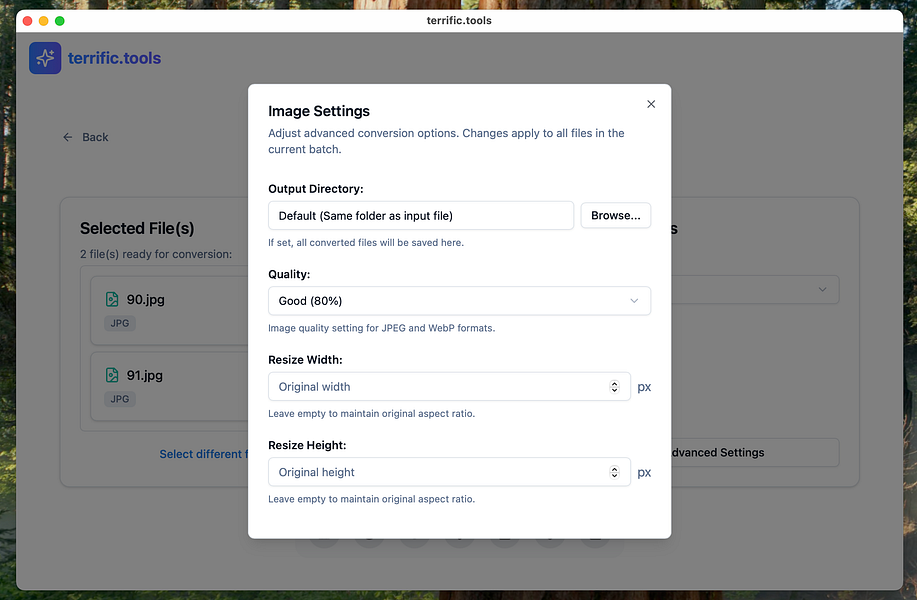 terrific.tools Desktop