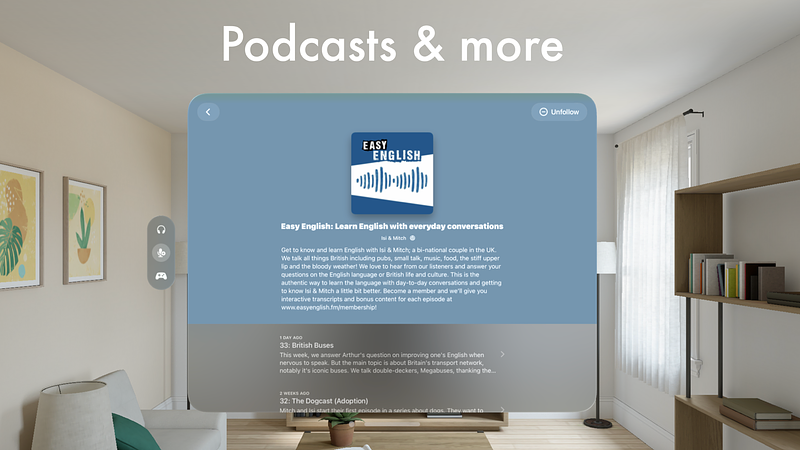 Screenshot of Glisten · Language Podcasts