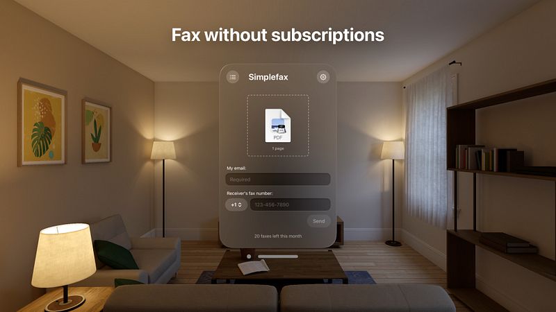 Screenshot of Simplefax - fax app