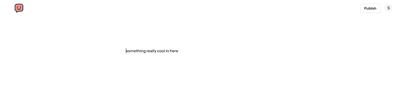 A minimalistic interface displaying a text area with a placeholder message.