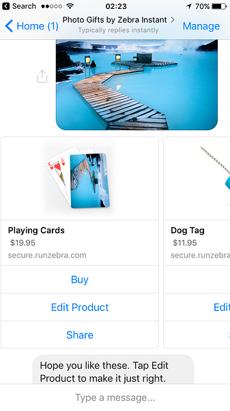 Zebra Instant for Messenger