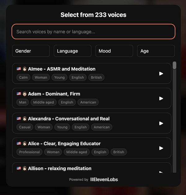 A digital interface showing a close-up superimposed human mouth animation with voicewave and AI control features.