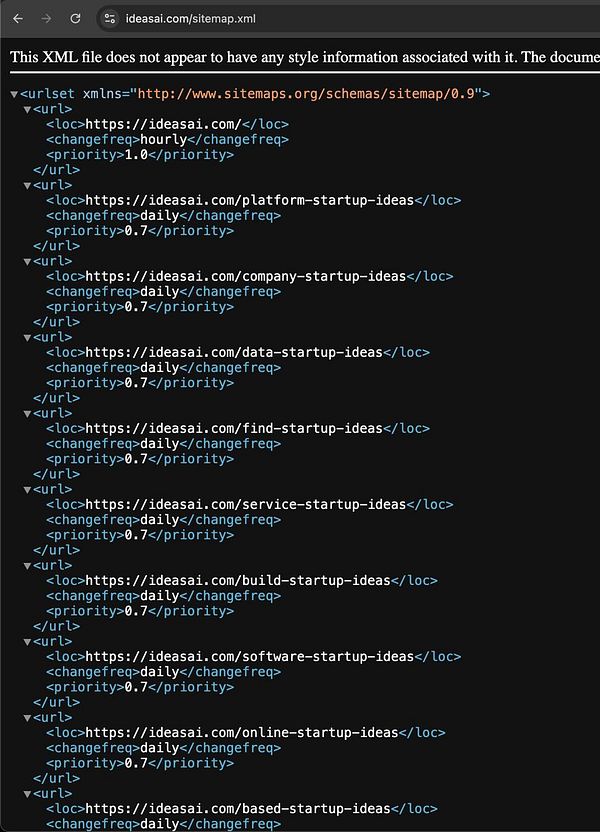 A visual sitemap diagram with interconnected rectangular nodes and connecting lines displays the structure of a website or app.