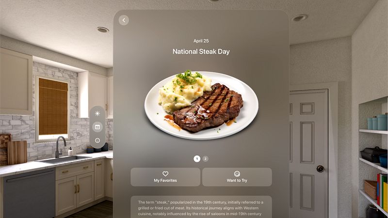 Screenshot of Food Holidays Calendar