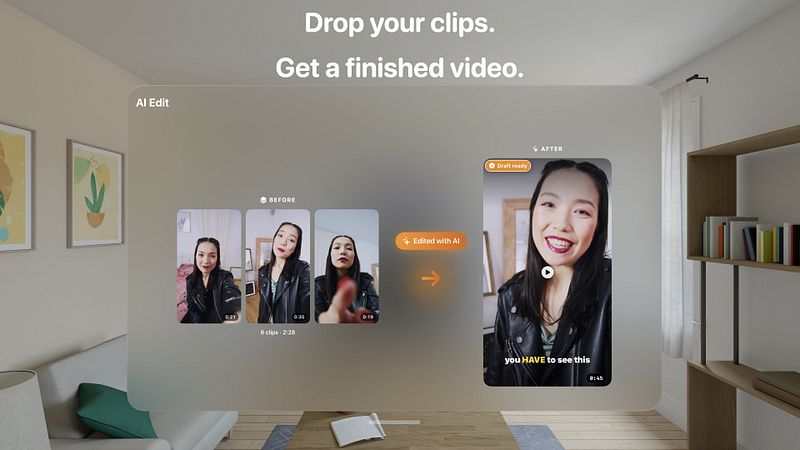 Screenshot of AI Video Editor: Monito